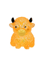 Load image into Gallery viewer, Baby Highland Cow Glitter Thick Maltose Putty Filled Squishy: ORANGE / ONE SIZE