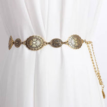 Load image into Gallery viewer, High-End Ethnic Style Vintage Metal Belt Chain: Silvery / M