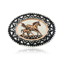 Load image into Gallery viewer, BB 57 Foal &amp; Horse Cowboy Belt Buckle