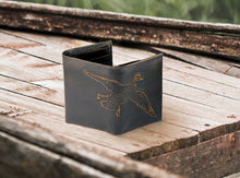 Load image into Gallery viewer, Mallard Burnished Leather Trifold Wallet
