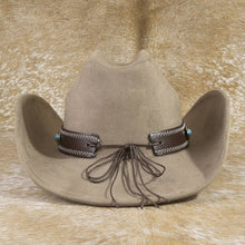 Load image into Gallery viewer, Western Cowboy Hat With Longhorn Buckle Concho: LBR