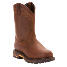 Load image into Gallery viewer, Ariat Mens Workhog Pull On  Waterproof Soft Toe Work Boot Brown