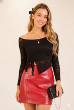 Load image into Gallery viewer, Romance Lace Drawstring Top 3: Burgundy / M