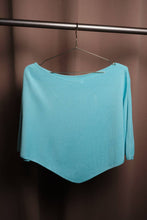 Load image into Gallery viewer, Slouchy Boat Neck Knit Pullover Poncho Top: Black / M