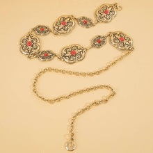 Load image into Gallery viewer, Ornate Western Concho Chain Belt: SBL