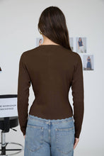 Load image into Gallery viewer, SCALLOPED BUTTON DETAIL LONG SLEEVE KNIT CARDIGAN : BLACK