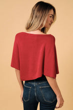 Load image into Gallery viewer, Slouchy Boat Neck Knit Pullover Poncho Top: IVORY / L