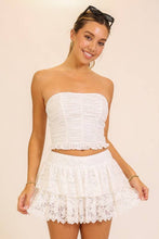 Load image into Gallery viewer, Lace Strapless Crop Top 3: Red / L