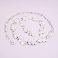 Load image into Gallery viewer, Textured Flower Link Chain Belt: G