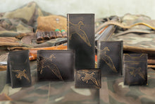 Load image into Gallery viewer, Mallard Burnished Leather Trifold Wallet