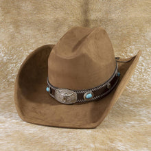 Load image into Gallery viewer, Western Cowboy Hat With Longhorn Buckle Concho: LBR