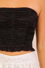 Load image into Gallery viewer, Lace Strapless Crop Top 3: Red / L