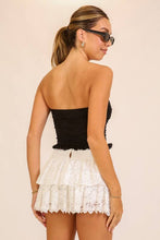 Load image into Gallery viewer, Lace Strapless Crop Top 3: Red / M