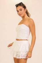 Load image into Gallery viewer, Lace Strapless Crop Top 3: Red / M
