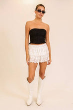 Load image into Gallery viewer, Lace Strapless Crop Top 3: Red / S