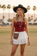 Load image into Gallery viewer, Lace Strapless Crop Top 3: Red / S