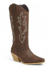 Load image into Gallery viewer, Women's High Chunky Heel Cowboy Boots FL-CREEK-15: TAUPE / A12