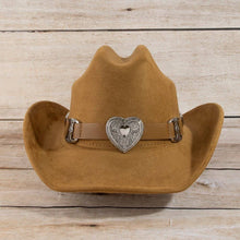 Load image into Gallery viewer, Western Heart Buckle Cowboy Hat: BR