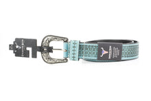 Load image into Gallery viewer, Turquoise Tooled Leather Western Belt Engraved ABB 38-1021
