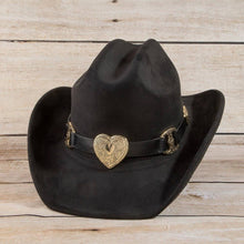 Load image into Gallery viewer, Western Heart Buckle Cowboy Hat: BR