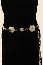 Load image into Gallery viewer, Floral Disc Western Concho Chain Belt: S