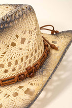 Load image into Gallery viewer, Braided Straw Fashion Western Cowboy Hat: BR