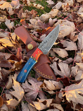 Load image into Gallery viewer, Aurora Blade TK-212 Damascus steel hunting knife by Titan International Knives