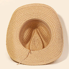 Load image into Gallery viewer, Cowrie Shell Straw Braided Cowboy Hat: IV
