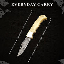 Load image into Gallery viewer, 6.5' Handmade damascus folding knife, Pocket Knife