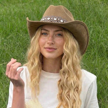Load image into Gallery viewer, Heart Strap Belt Western Cowboy Hat: BR