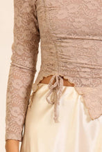 Load image into Gallery viewer, Romance Lace Drawstring Top 3: Burgundy / M