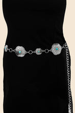 Load image into Gallery viewer, Floral Disc Western Concho Chain Belt: S