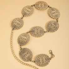 Load image into Gallery viewer, Floral Concho Western Chain Belt: S
