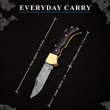 Load image into Gallery viewer, 6.5' Handmade damascus folding knife, Pocket Knife