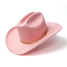 Load image into Gallery viewer, Pink Felt Finish Western Cattleman Hat: K