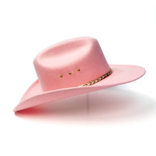 Load image into Gallery viewer, Pink Felt Finish Western Cattleman Hat: K