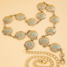Load image into Gallery viewer, Floral Disc Western Chain Belt: G
