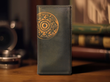 Load image into Gallery viewer, Shotshell Burnished Leather Secretary Wallet