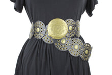 Load image into Gallery viewer, Wide Boho Disc Leather Belt Vintage 7Pc Pack RMB DSC 3003