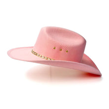 Load image into Gallery viewer, Pink Felt Finish Western Cattleman Hat: K