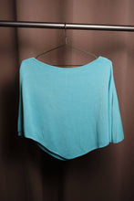Load image into Gallery viewer, Slouchy Boat Neck Knit Pullover Poncho Top: Black / L