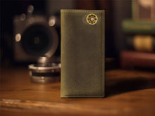 Load image into Gallery viewer, Shotshell Vintage Tan Leather Secretary Wallet