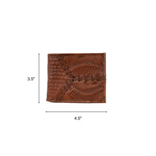 Load image into Gallery viewer, Men's Wallet with Stitching: Medium Brown / 100% Genuine Full Grain Leather