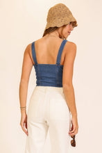 Load image into Gallery viewer, Rodeo Romance Denim Corset Vest 2: Light Denim / L