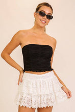 Load image into Gallery viewer, Lace Strapless Crop Top 3: Red / M