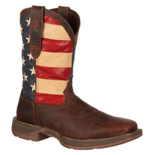 Load image into Gallery viewer, Durango Men’s Rebel Flag 11  Inch Pull On Steel Toe Work Western Boot