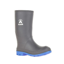 Load image into Gallery viewer, Kamik Youth Stomp Rain Boot Charcoal/Blue
