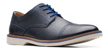 Load image into Gallery viewer, Clarks Mens Atticus Lt Lace Dress Shoe Navy Leather