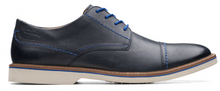 Load image into Gallery viewer, Clarks Mens Atticus Lt Lace Dress Shoe Navy Leather