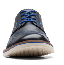 Load image into Gallery viewer, Clarks Mens Atticus Lt Lace Dress Shoe Navy Leather